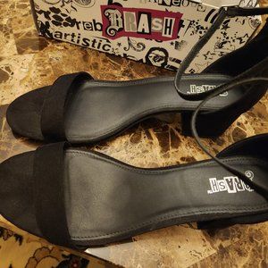 Brash Low Block Black Heels